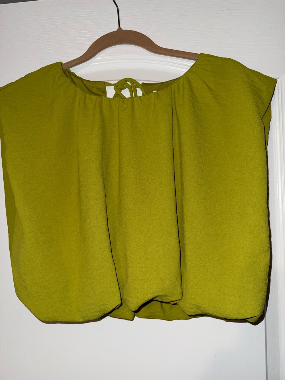 BLU PEPPER cropped Tie-Back Blouse